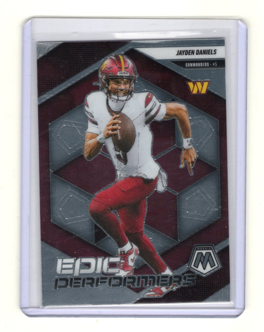2025 Panini Mosaic Jayden Daniels Card Epic Performers Washington Commanders #20