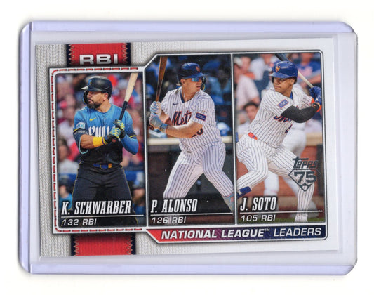2026 Topps National League Leaders RBI Schwarber /  Alonso /  Soto