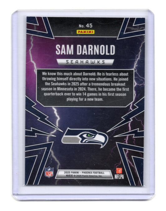 2025 Panini Phoenix Sam Darnold Card Thunderbirds Seattle Seahawks #45