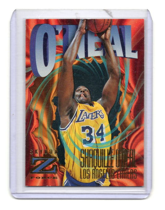 1996-97 SkyBox Z-Force Shaquille O'Neal Card Los Angeles Lakers #114