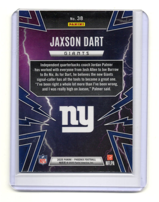 2025 Panini Phoenix Jaxson Dart Card Thunderbirds New York Giants #38