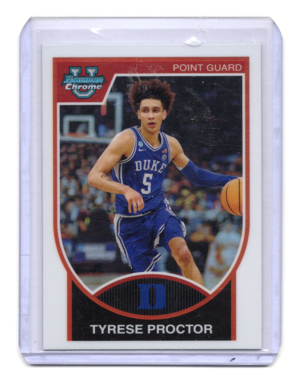 2023-24 Bowman University Chrome Tyrese Proctor Card 2007-08 Bowman Duke