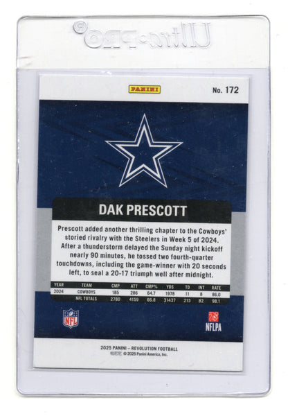 2025 Panini Revolution Dak Prescott Card Dallas Cowboys #172