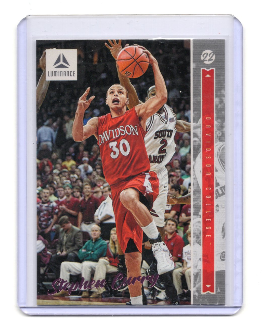 2022 Panini Chronicles Draft Picks Stephen Curry Card Luminance Davidson