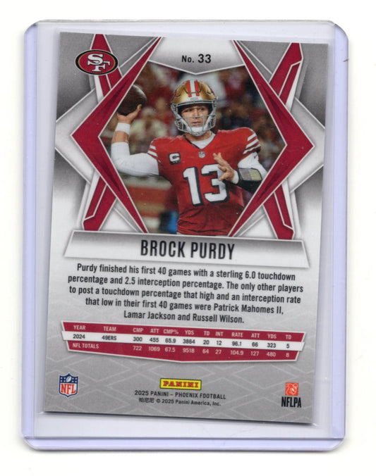 2025 Panini Phoenix Brock Purdy Base Prizm Holo Refractor #33 49ers