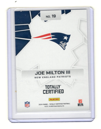 2024 Panini Totally Certified Joe Milton III Card Intriguing Players Patriots