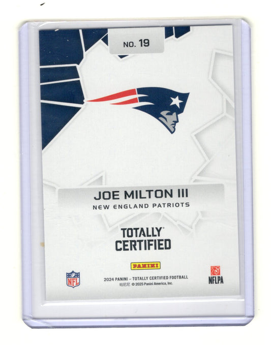 2024 Panini Totally Certified Joe Milton III Card Intriguing Players Patriots