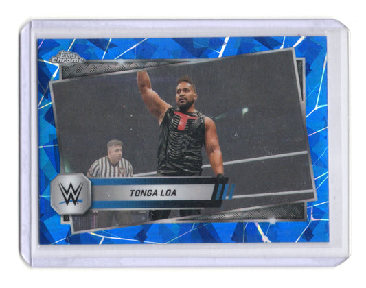 2025 Topps Chrome Sapphire Edition WWE Tonga Loa Card no team #162
