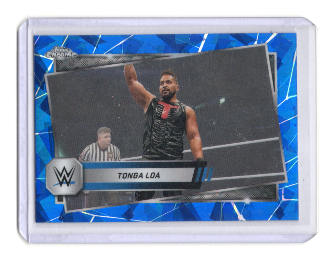 2025 Topps Chrome Sapphire Edition WWE Tonga Loa Card no team #162