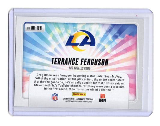 2025 Panini Absolute Terrance Ferguson Card Hog Heaven Los Angeles Rams #HH-TFN