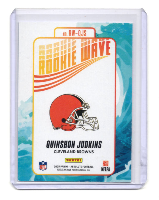2025 Panini Absolute Quinshon Judkins Card Rookie Wave Cleveland Browns #RW-QJS