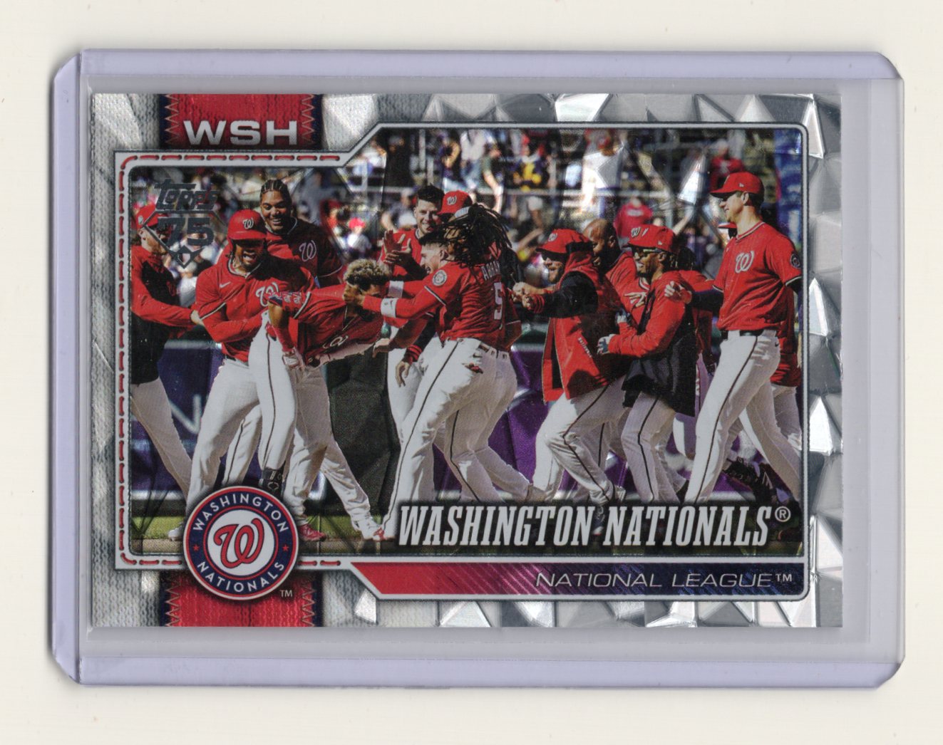 2026 Topps Washington Nationals Card Silver Crackle Foil Washington Nationals