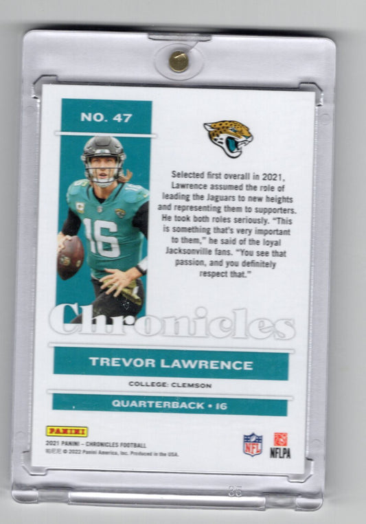 2021 Panini Chronicles Trevor Lawrence Card RC Jacksonville Jaguars #47