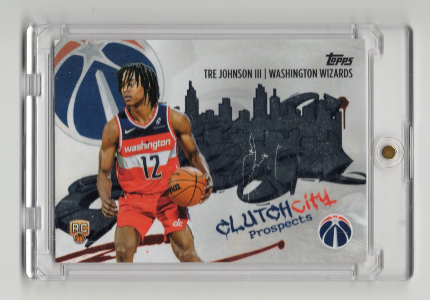 2025-26 Topps Tre Johnson III Card Clutch City Prospects Wizards #CC-6