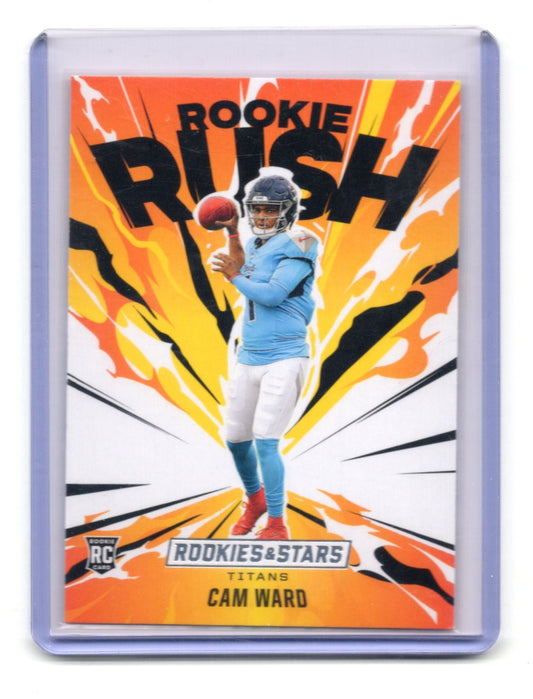 2025 Panini Rookies & Stars Cam Ward Card Rookie Rush Tennessee Titans #3