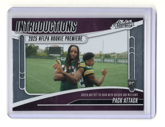2025 Absolute Introductions Pack Attack Savion Williams Matthew Golden RC #I-SWS