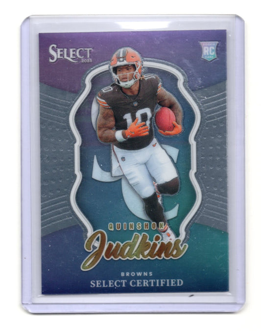 2025 Panini Select Quinshon Judkins Card Select Certified Rookies Browns #20