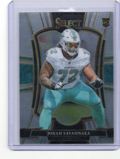 2025 Panini Select Jonah Savaiinaea Card RC Miami Dolphins #183