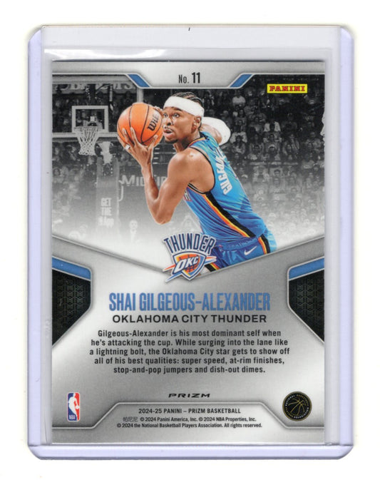 2024-25 Panini Prizm Shai Gilgeous-Alexander Card Dominance Prizms Green Thunder