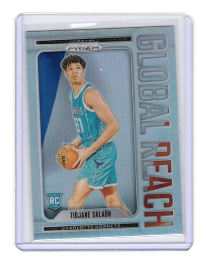 2024-25 Panini Prizm Tidjane Salaun Global Reach Silver Prizm Refractor RC #3