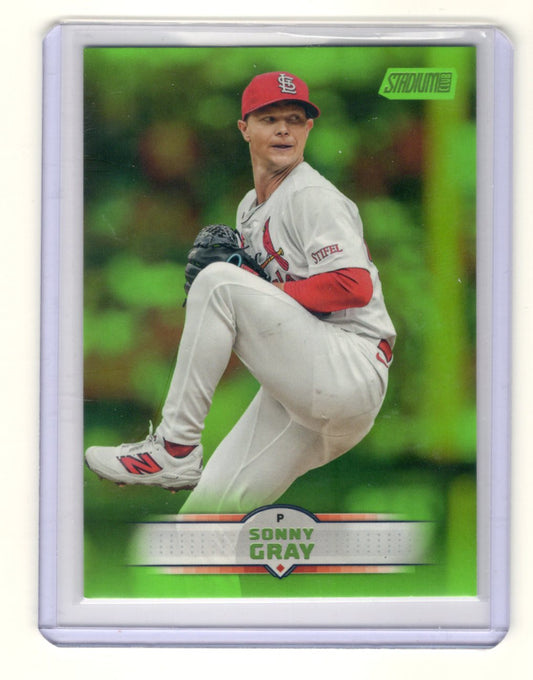 2025 Stadium Club Sonny Gray Card Lime Green St. Louis Cardinals #165