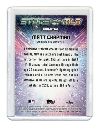 2024 Topps Update Matt Chapman Card Stars of MLB Chrome Giants
