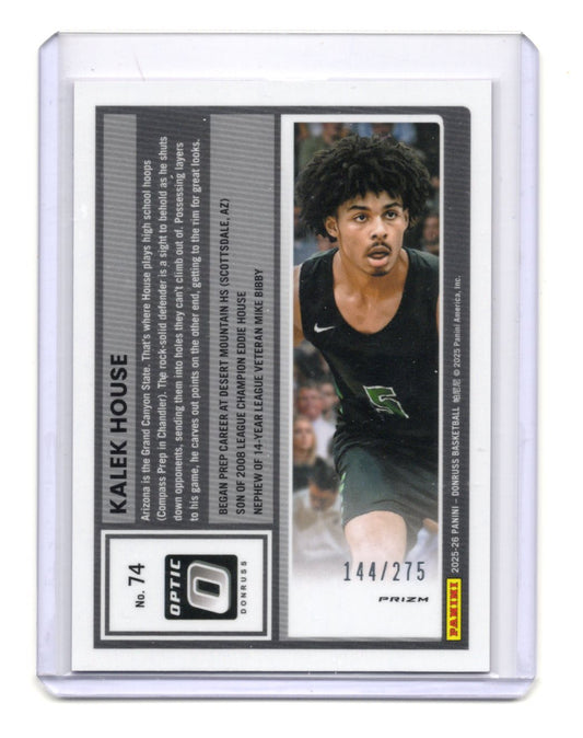 2025-26 Donruss Kalek House Card Optic Pink Glitter SN #/275