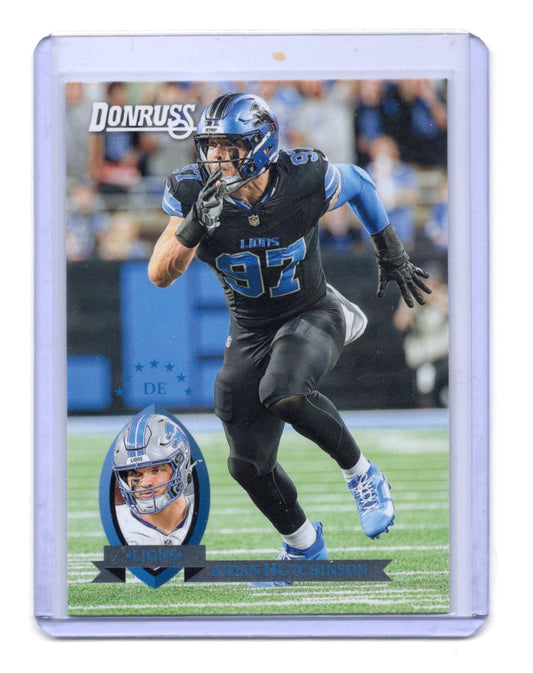 2025 Donruss Aidan Hutchinson Card Retro 1995 Detroit Lions #26