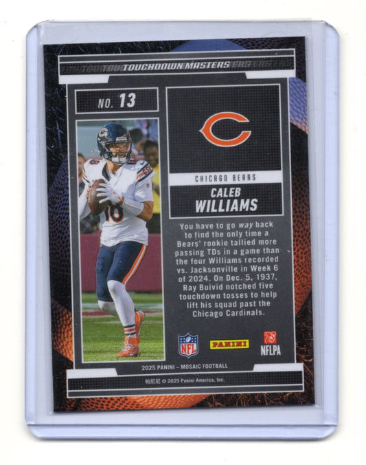 2025 Panini Mosaic Caleb Williams Card Touchdown Masters Chicago Bears #13