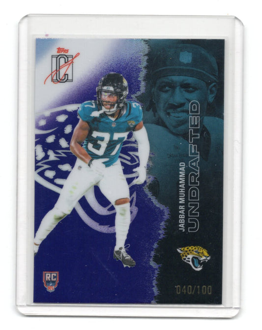 2025 Topps Signature Class Jabbar Muhammad Purple Refractor /100 #250 RC Jaguars