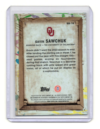 2024 Bowman University Best Gavin Sawchuk Card Bowman Masterpieces Sooners