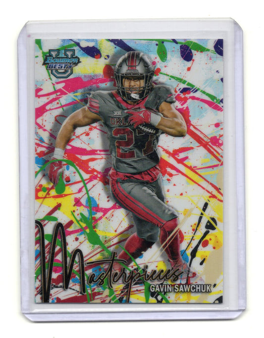 2024 Bowman University Best Gavin Sawchuk Card Bowman Masterpieces Sooners