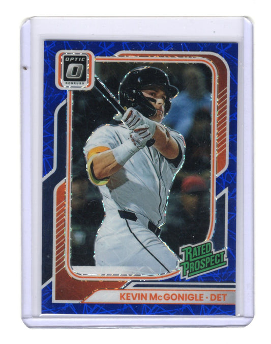 2026 Donruss Kevin McGonigle Card Optic Blue Velocity Detroit Tigers #157