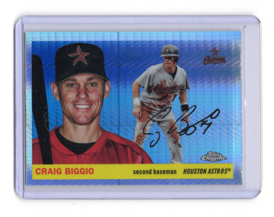 2025 Topps Chrome Platinum Craig Biggio #402 Blue Prism Refractor Astros HOF