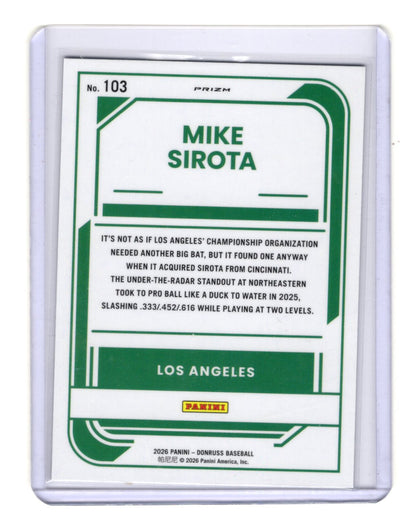 2026 Donruss Mike Sirota Card Optic Circles Los Angeles Dodgers #103