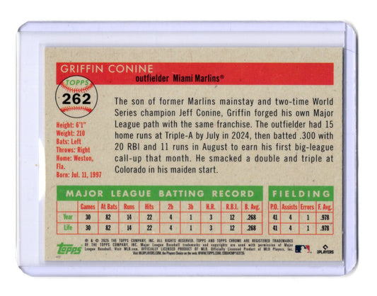2025 Topps Chrome Platinum Griffin Conine Card Prism Refractors Rookie