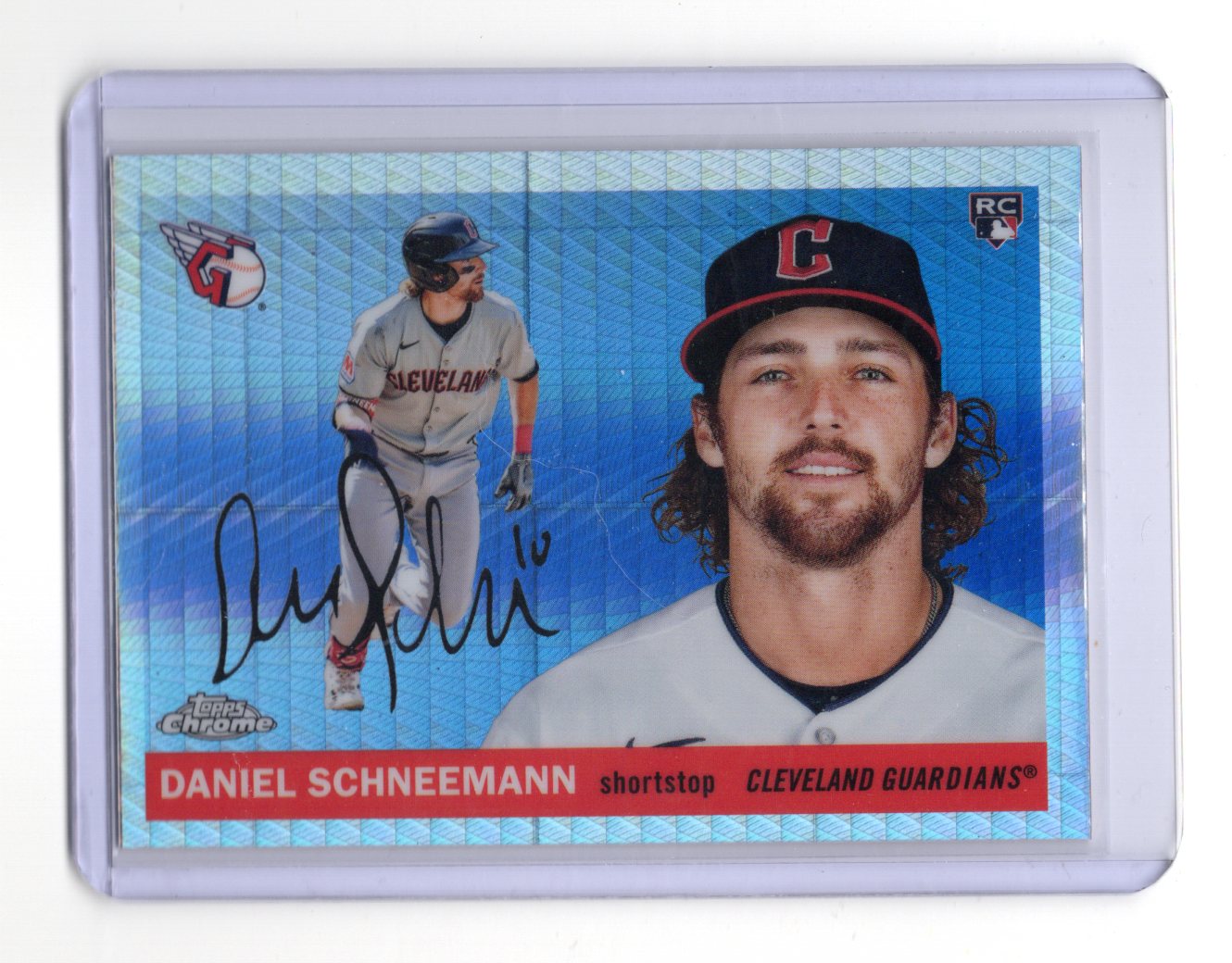 2025 Topps Chrome Platinum Daniel Schneemann RC Blue Prism Refractor #341