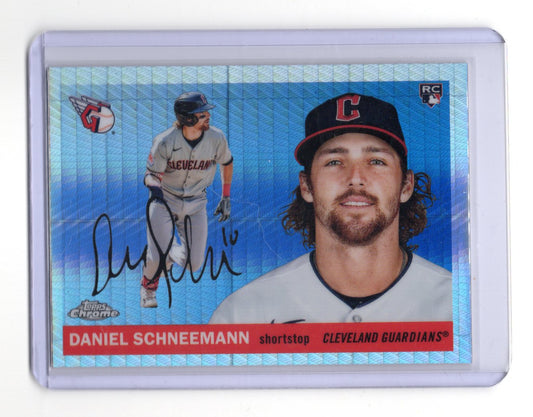 2025 Topps Chrome Platinum Daniel Schneemann RC Blue Prism Refractor #341