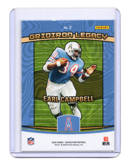 2025 Panini Revolution Earl Campbell Card Gridiron Legacy Houston Oilers #2
