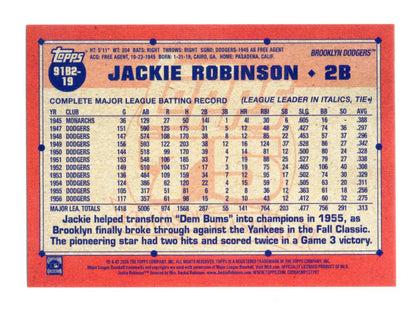 2026 Topps Series 2 Jackie Robinson 1991 Insert #91B2-19 Dodgers Crackle Foil