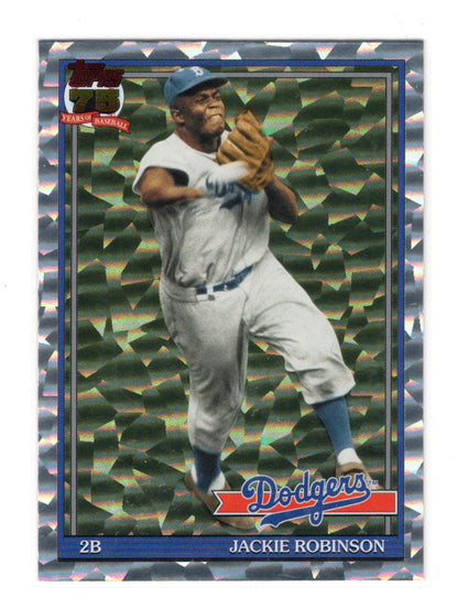 2026 Topps Series 2 Jackie Robinson 1991 Insert #91B2-19 Dodgers Crackle Foil
