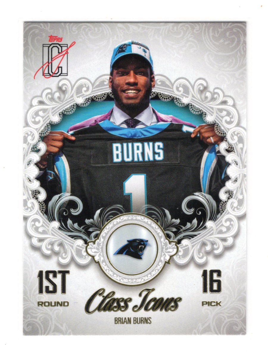 2025 Topps Signature Class Brian Burns Card Class Icons Carolina Panthers #CI-3