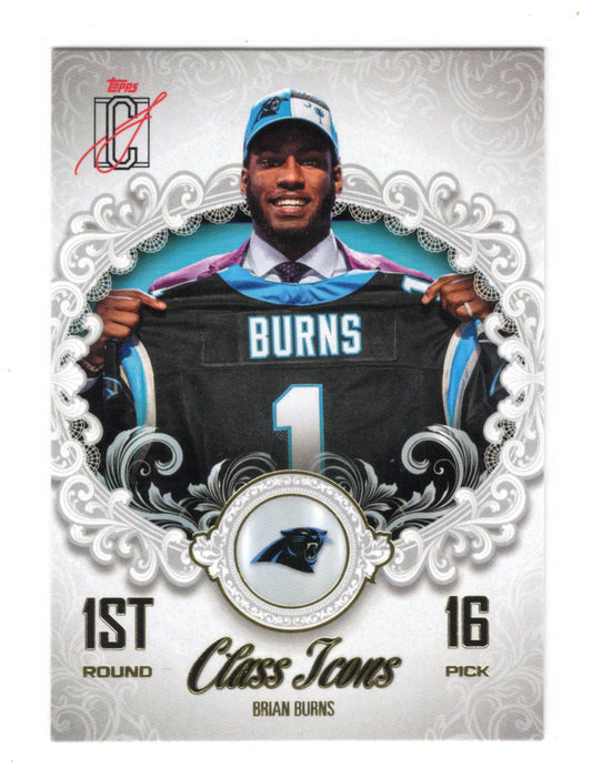 2025 Topps Signature Class Brian Burns Card Class Icons Carolina Panthers #CI-3