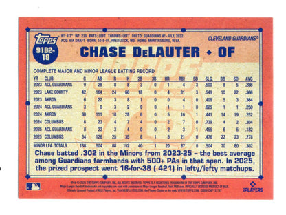 2026 Topps Series 2 Chase DeLauter RC #91B2-18 1991 All Star Game Parallel