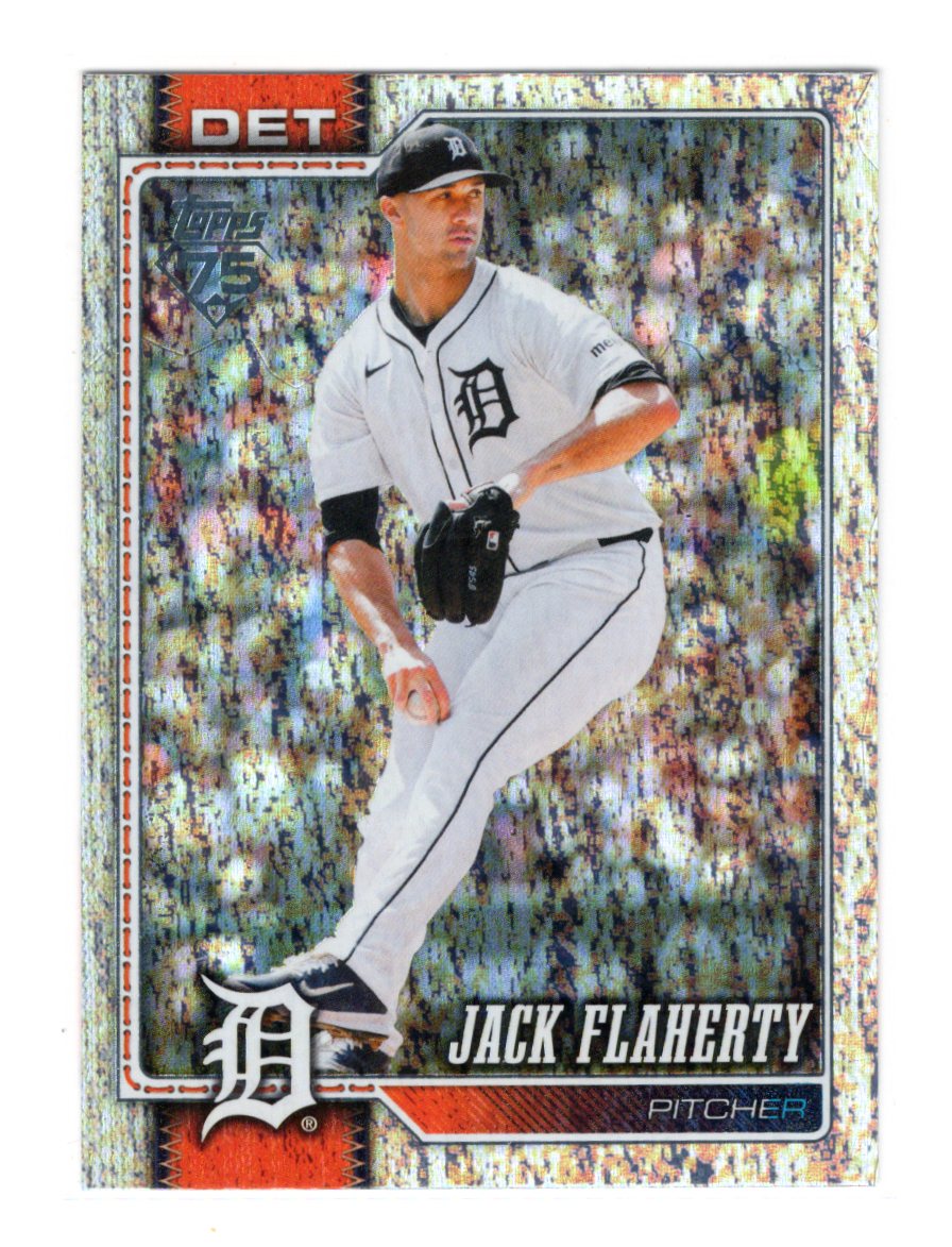 2026 Topps Jack Flaherty Card Topps Foil Pattern Detroit Tigers #658
