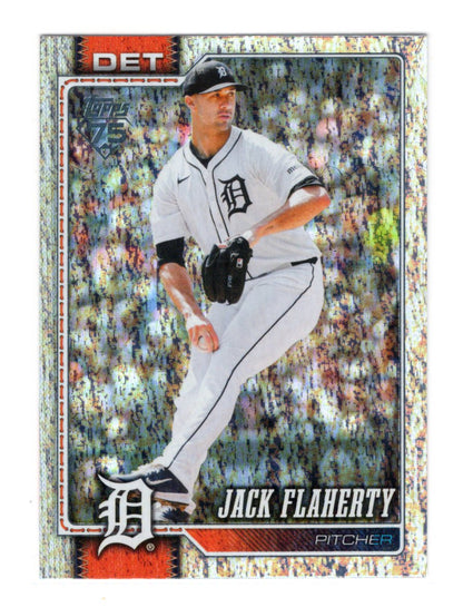 2026 Topps Jack Flaherty Card Topps Foil Pattern Detroit Tigers #658