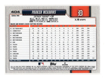 2026 Topps Series 2 Parker Meadows #404 All Star Game Parallel Detroit Tigers