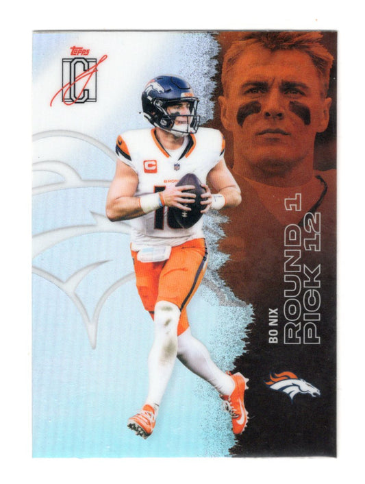 2025 Topps Signature Class Bo Nix Card Chrome Denver Broncos #18