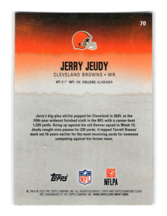 2025 Topps Signature Class Jerry Jeudy Card Chrome Cleveland Browns #70