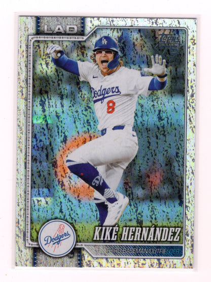 2026 Topps Kiké Hernández Card Topps Foil Pattern Los Angeles Dodgers #571